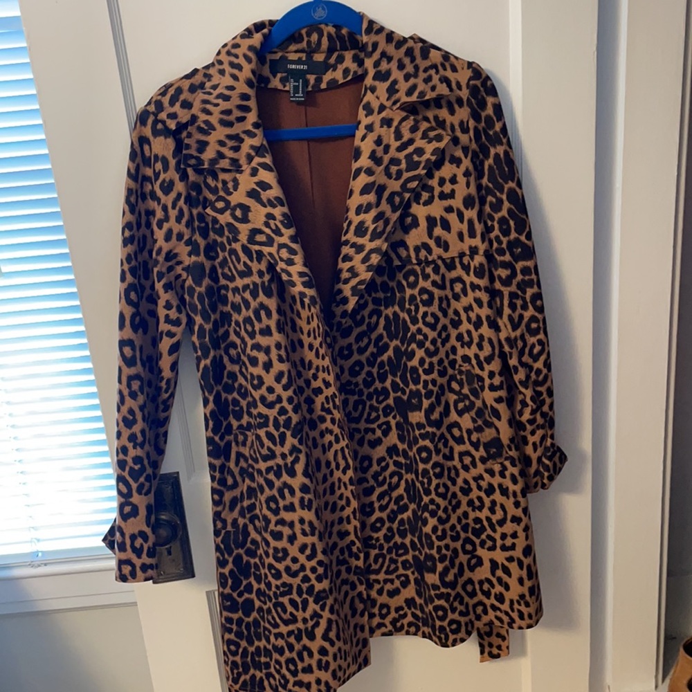 Cheetah Print Trench Coat